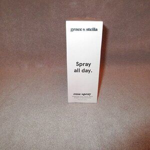 New GRACE & STELLA Rose Water SPRAY All Day FACIAL MIST Hydrating FULL SIZE 8 oz